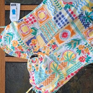 Colorful Floral Patchwork Swimsuit